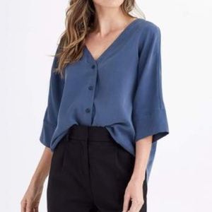 Vetta Capsule Boyfriend Shirt Washed Navy